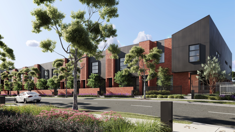 The sustainable townhomes are perfect for young professionals and families