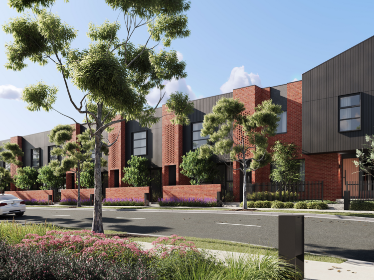 The sustainable townhomes are perfect for young professionals and families