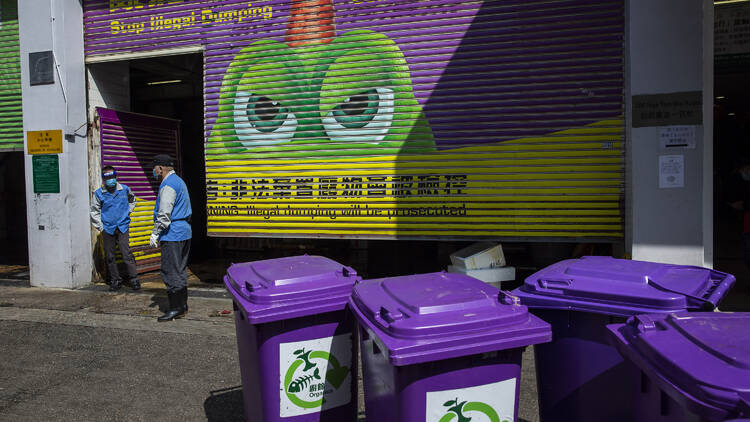 Hong Kong waste bins