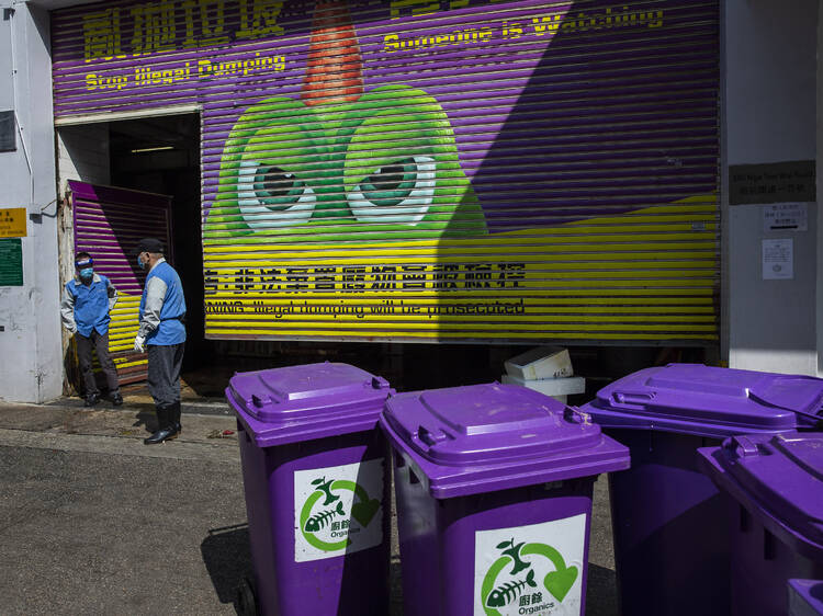 Hong Kong waste bins