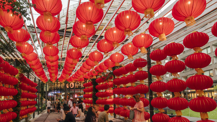 Get lost in the lanterns and stroke a snake at Darling Square