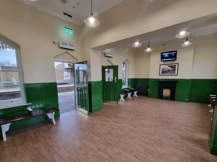 This historic London train station waiting room has been restored