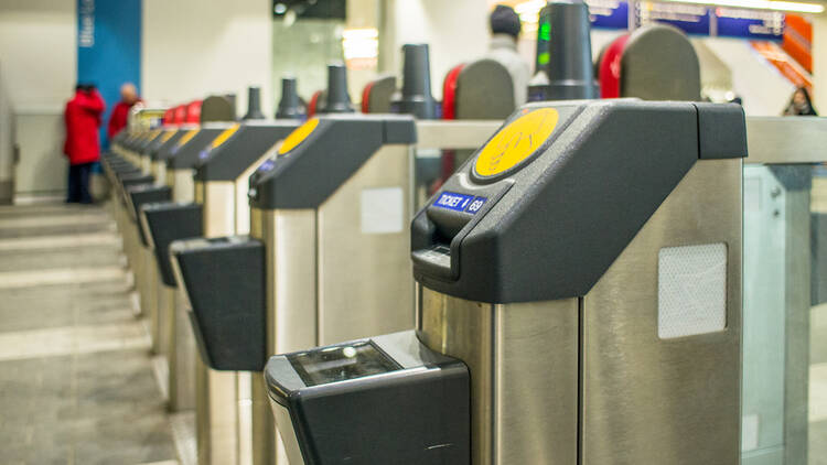 Contactless barriers in Birmingham, UK