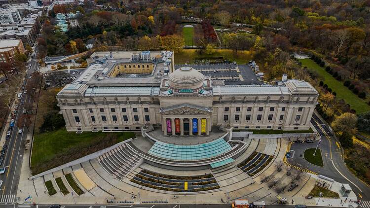 Aerial view of the Brooklyn museum 