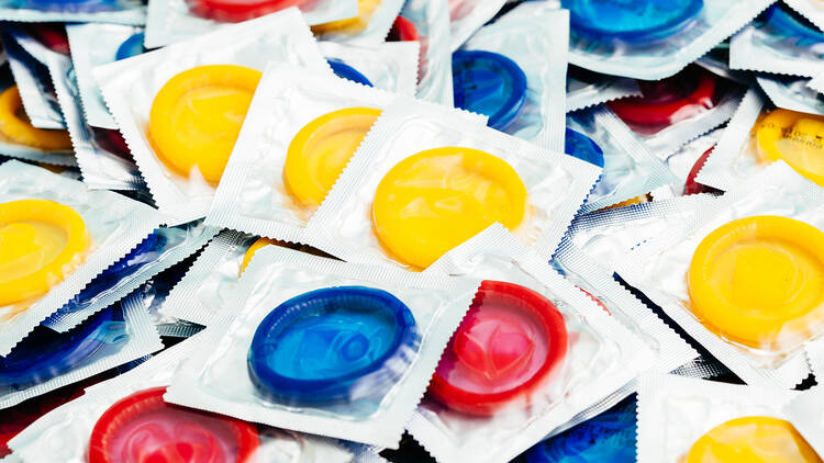 Condoms in wrappers