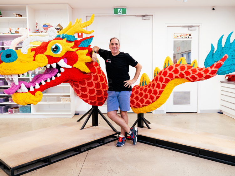 Snap a pic with this enormous Lego dragon