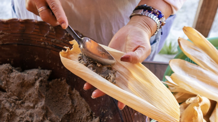 Authentic tamale making at Los Angeles City College