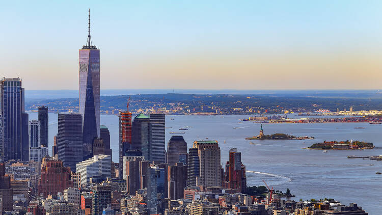 One World Observatory with the NYC skyline.
