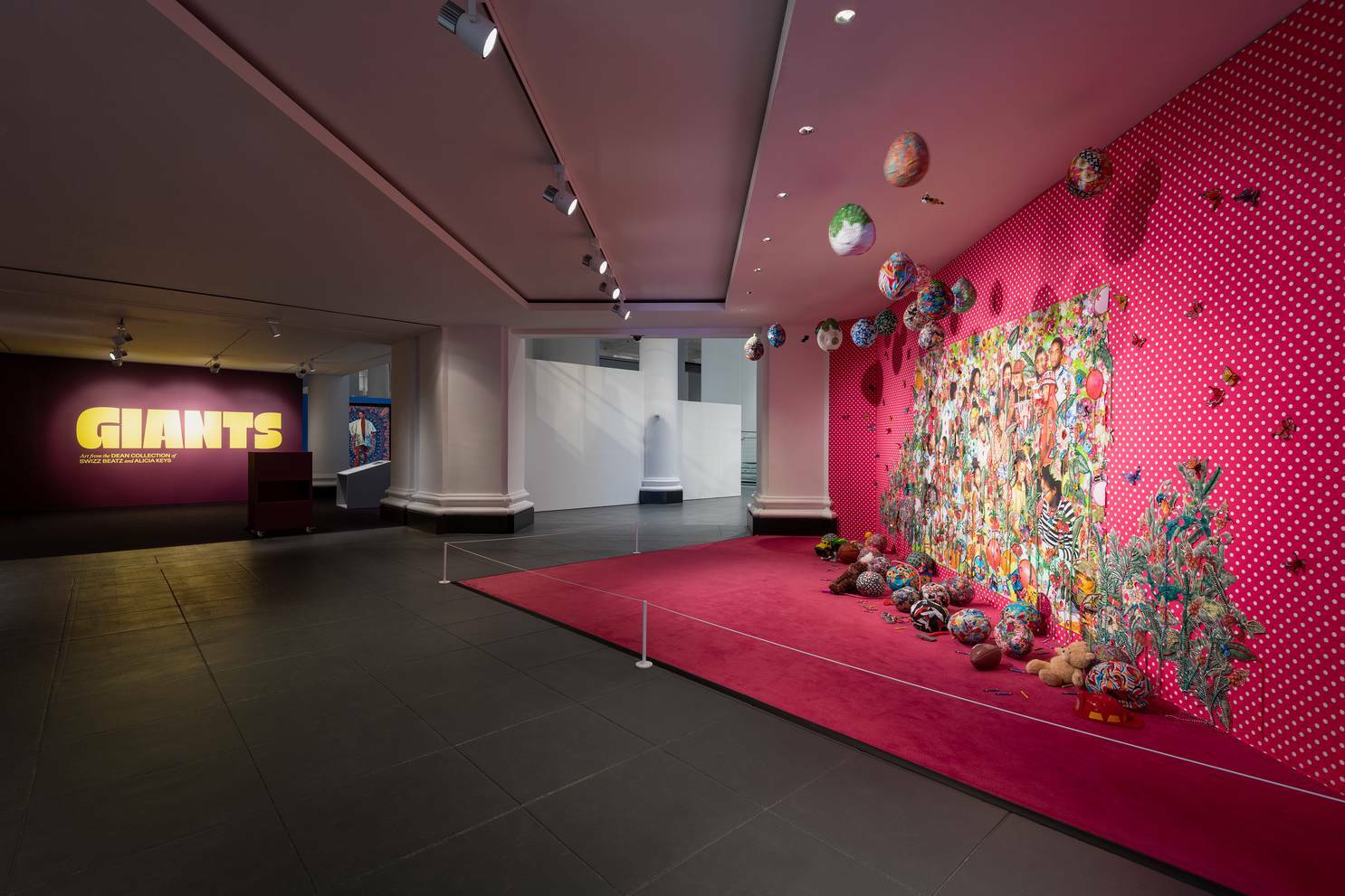 Artwork at The Brooklyn Museum, showing a large sculptural piece in pink