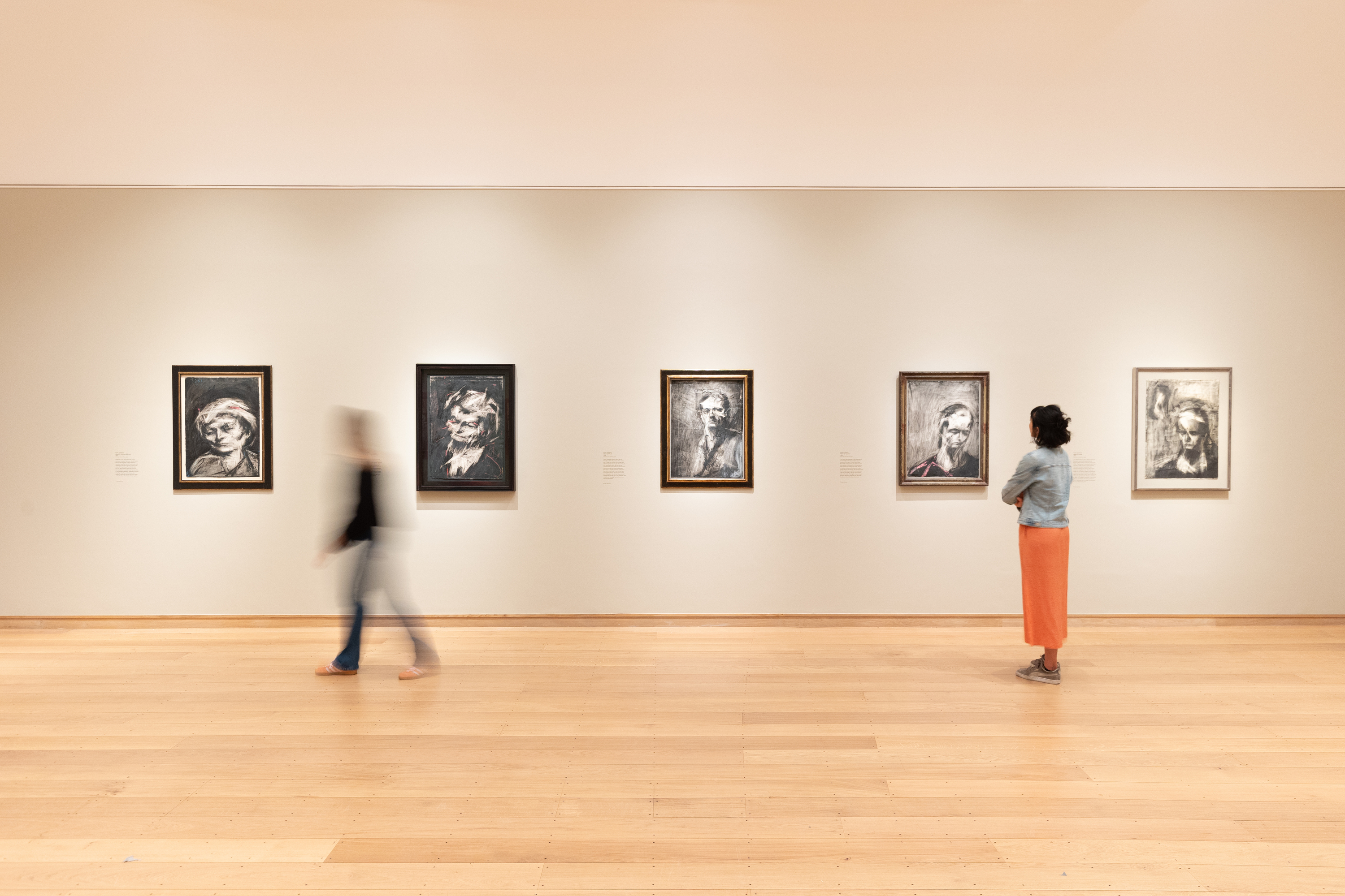 2. Frank Auerbach The Charcoal Heads at The Courtauld Gallery. Installation View. Photo Fergus Carmichael