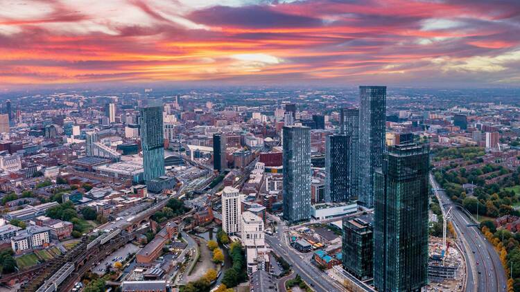 Manchester city skyline, UK