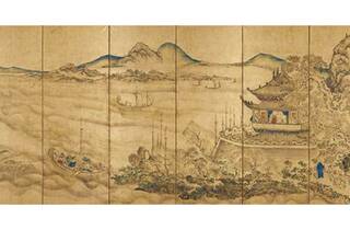 池大雅「楼閣山水図屏風」 131010_417469324067922525714_9