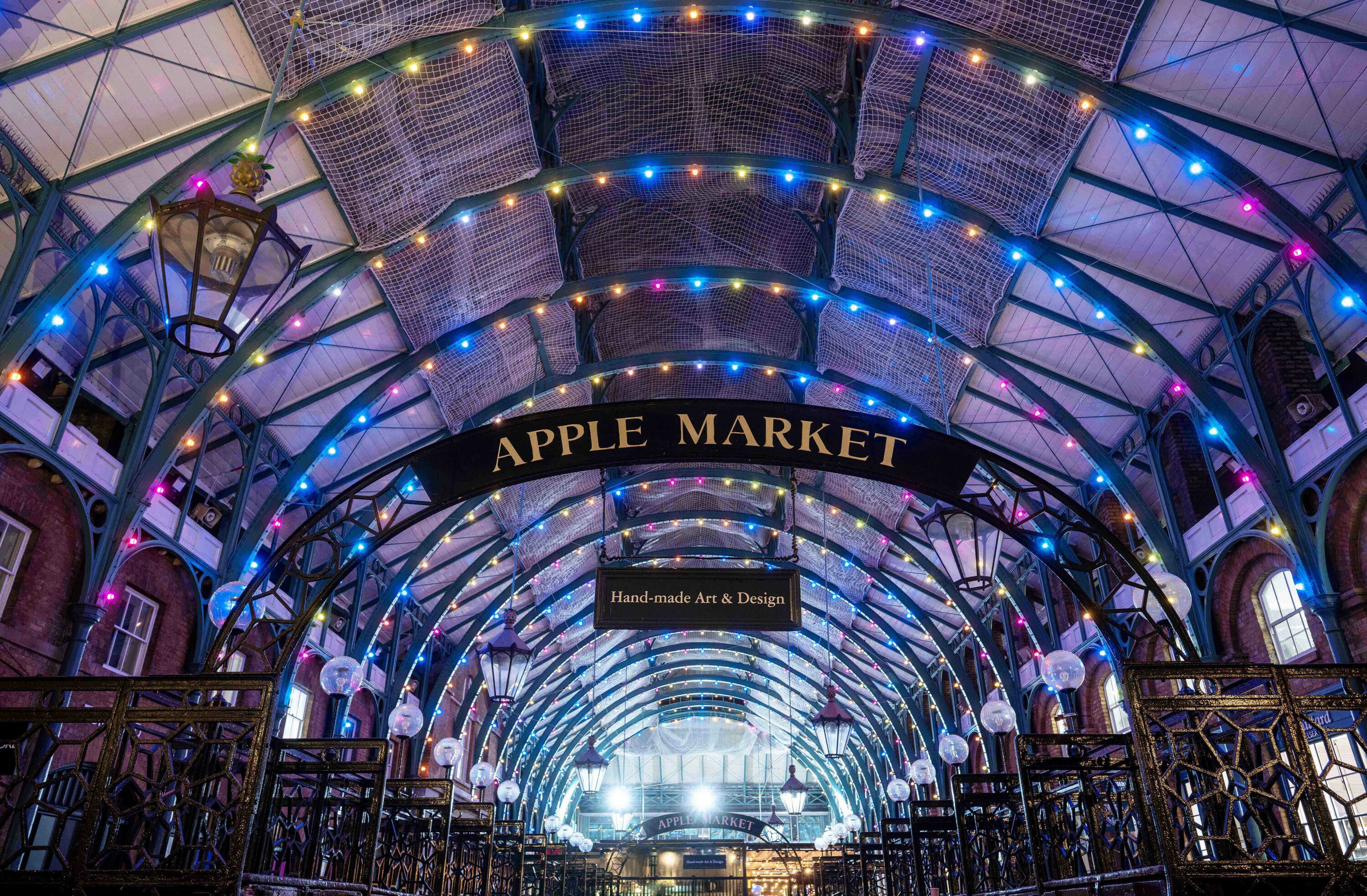 Covent Garden’s new light display is by legendary designer Sir Paul Smith