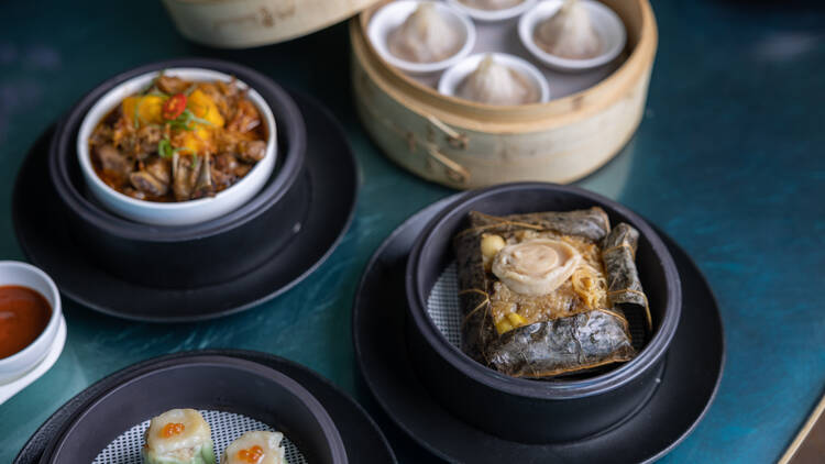 Assorted yum cha dishes at Silks.