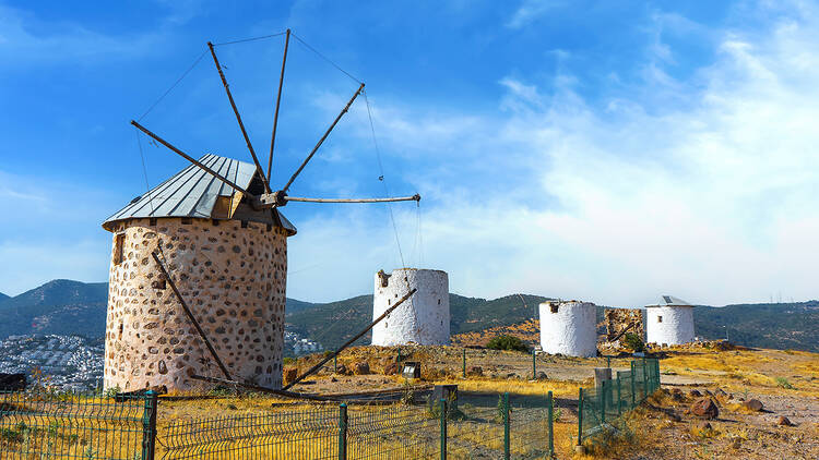 Visit the iconic windmills of Bodrum