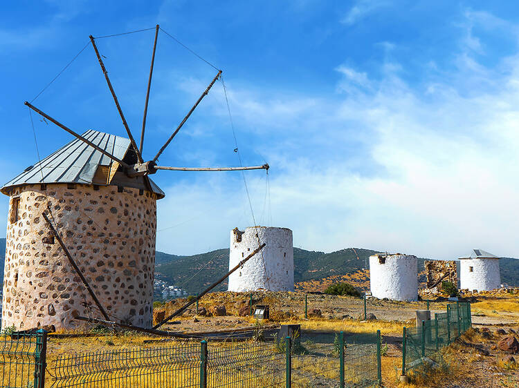 Visit the iconic windmills of Bodrum