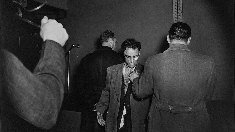 Anthony Esposito, Booked on Suspicion of Killing a Policeman, 1941 © Weegee / International Center of Photography. Louis Stettner Archives, Paris.