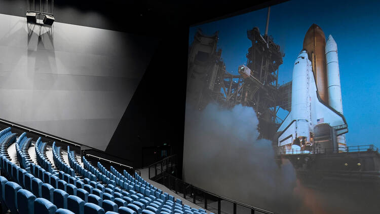 inside an IMAX theatre at Science Museum