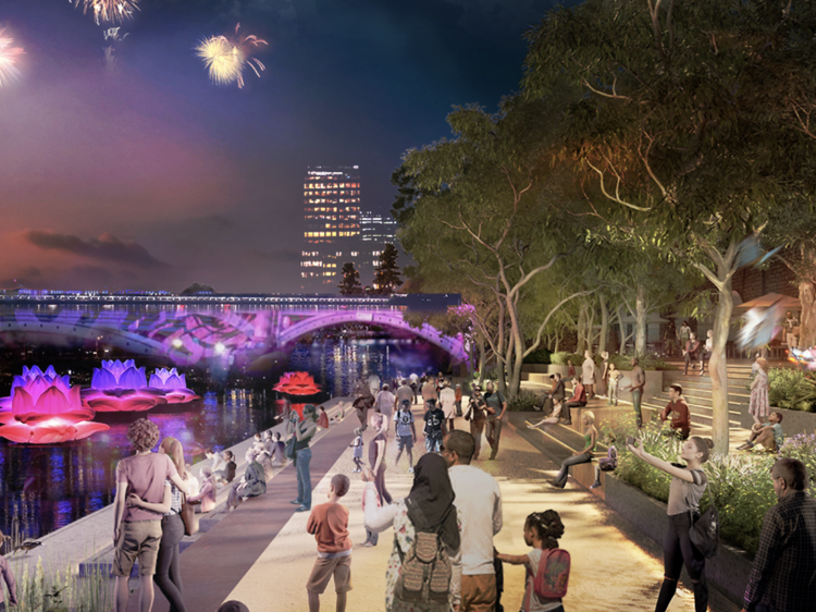 The CBD banks of the Yarra river are getting a huge makeover, with construction kicking off this year