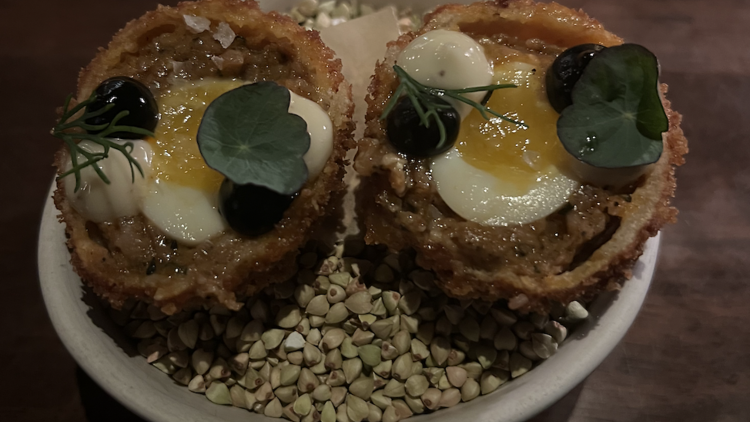 The scotch egg at Muse Restaurant