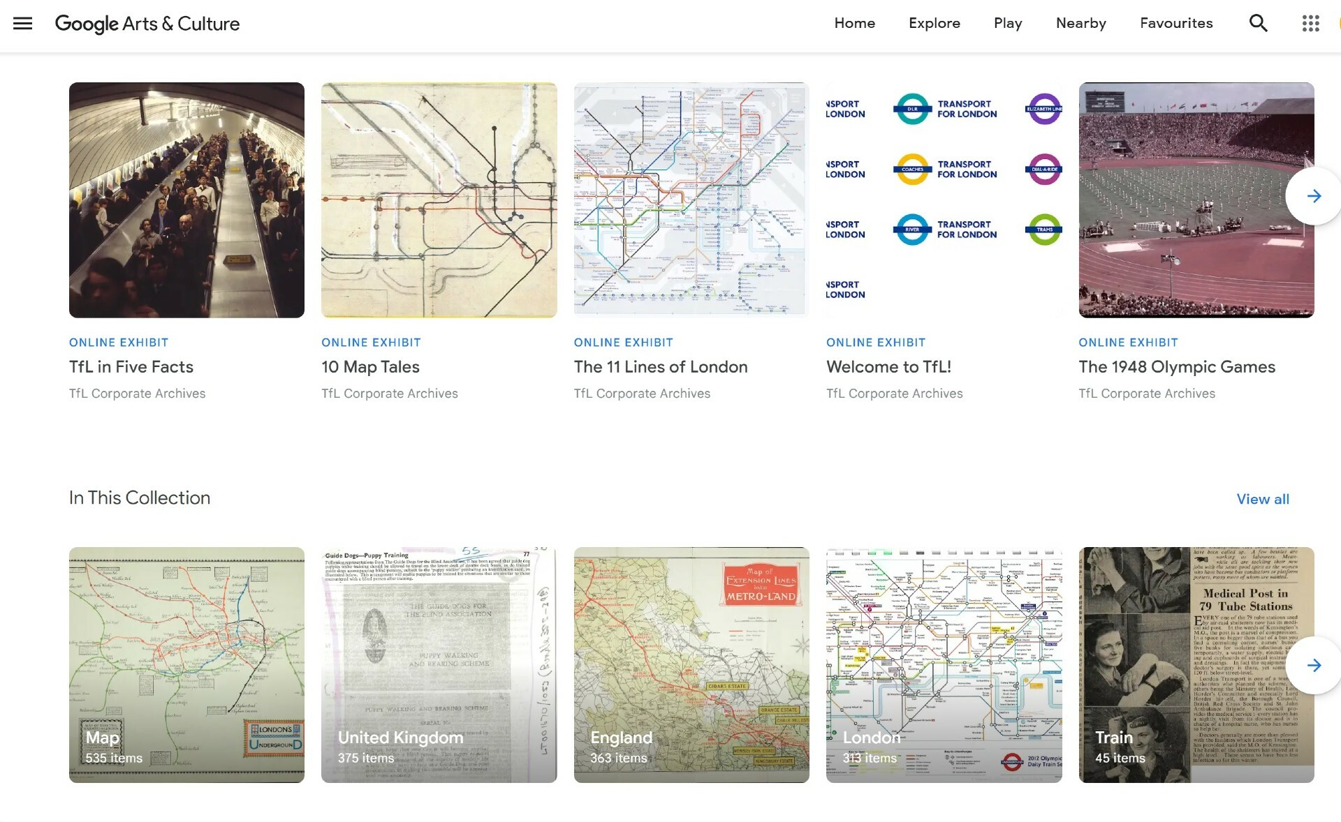 TfL archive with Google Arts and Culture