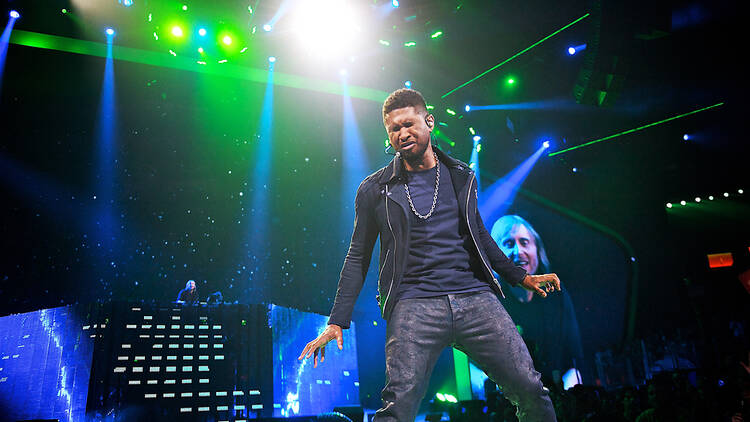 Usher live on stage