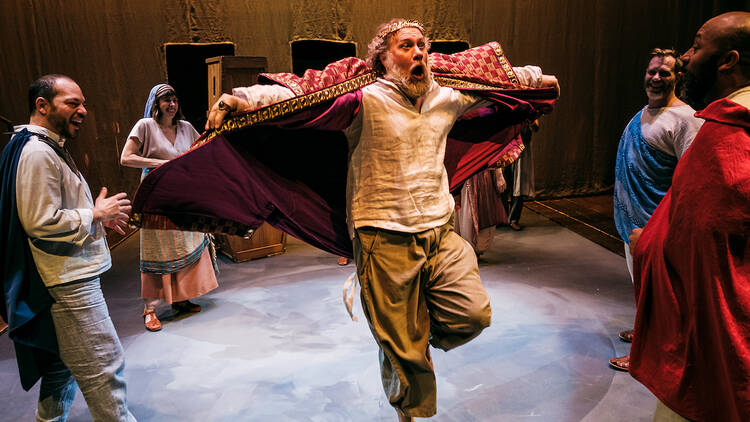 6. Andy Grotelueschen (center) in Fiasco Theater's PERICLES at Classic Stage Company - Photo by Austin Ruffer