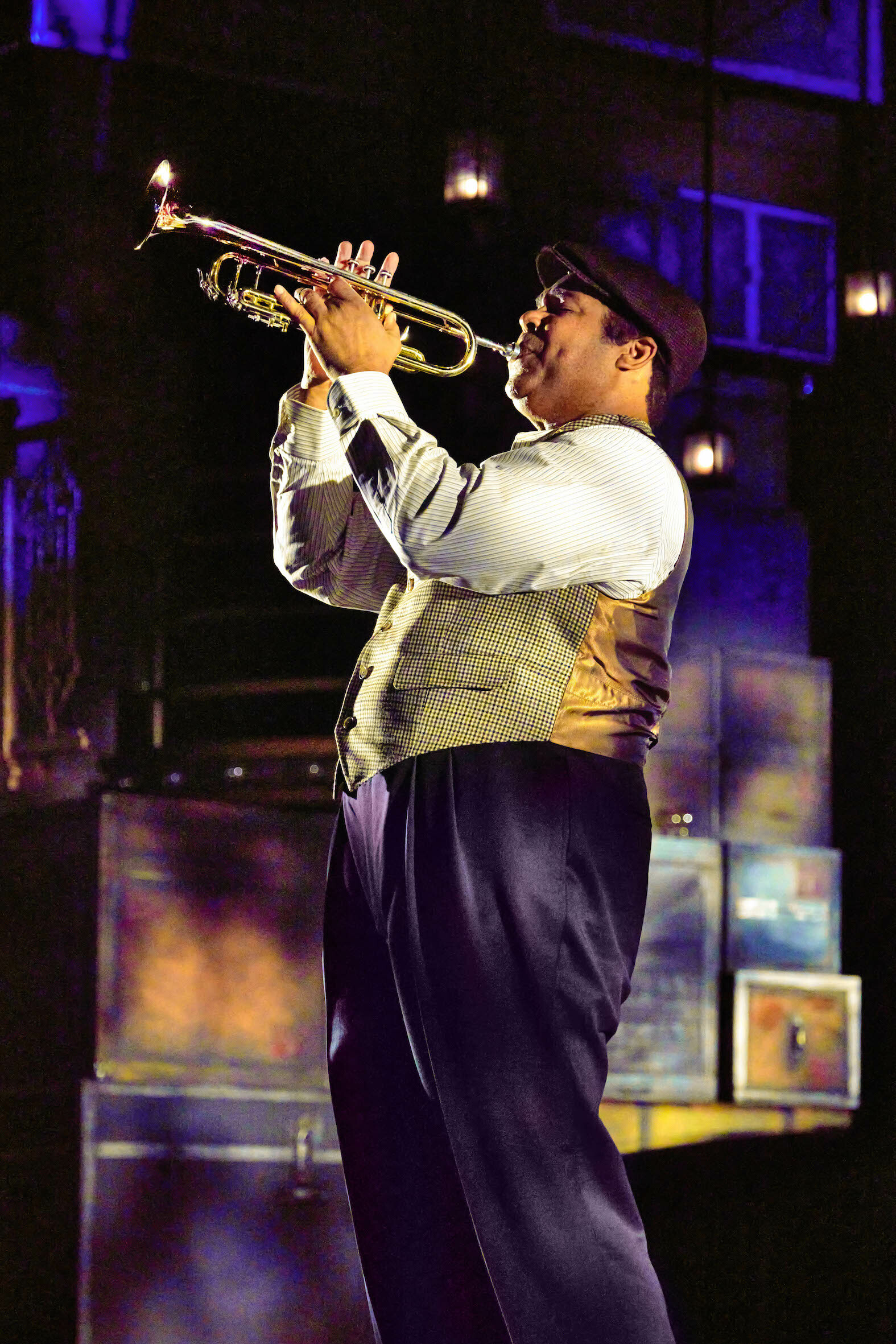 James Monroe Iglehart as Louis Armstrong in A Wonderful World: The Louis Armstrong Musical