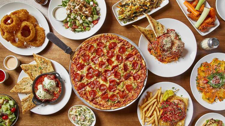 A variety of dishes on a table