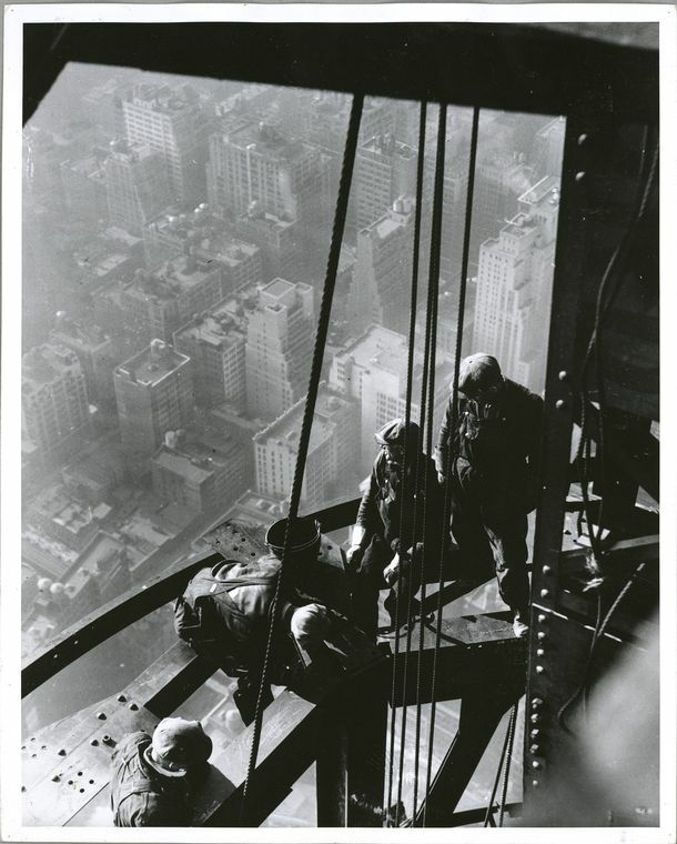 Empire State Building construction workers