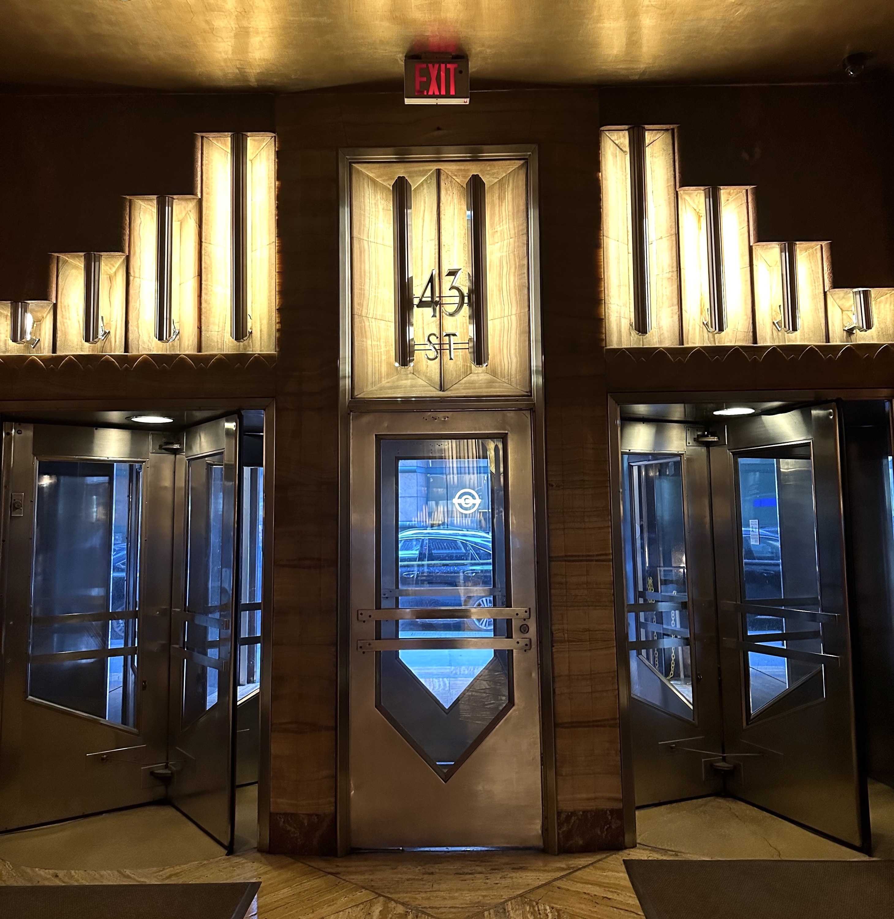 The inside of the Chrysler Building.