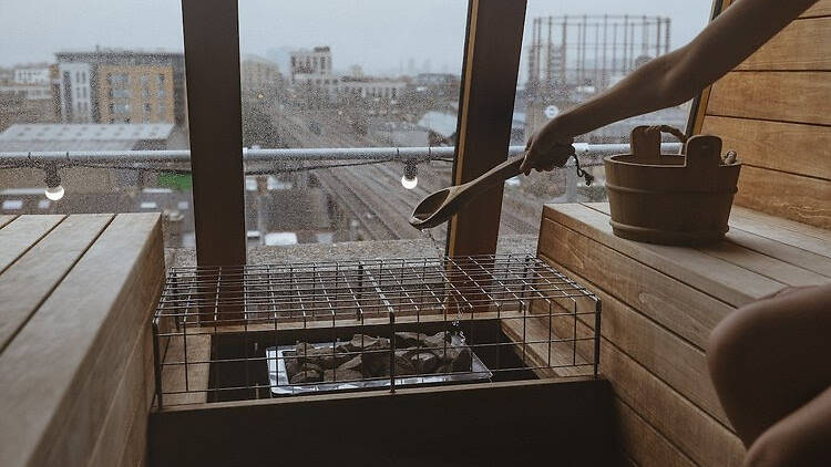 Do some scenic sweating at Netil House’s rooftop saunas