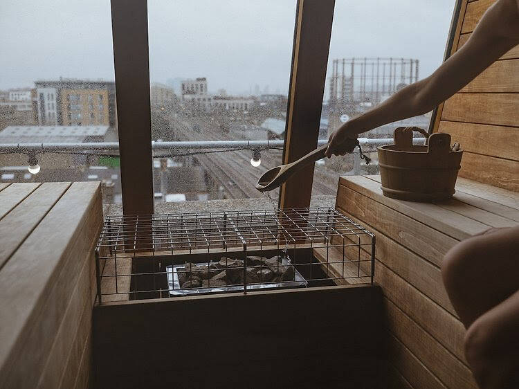 Do some scenic sweating at Netil House’s rooftop saunas