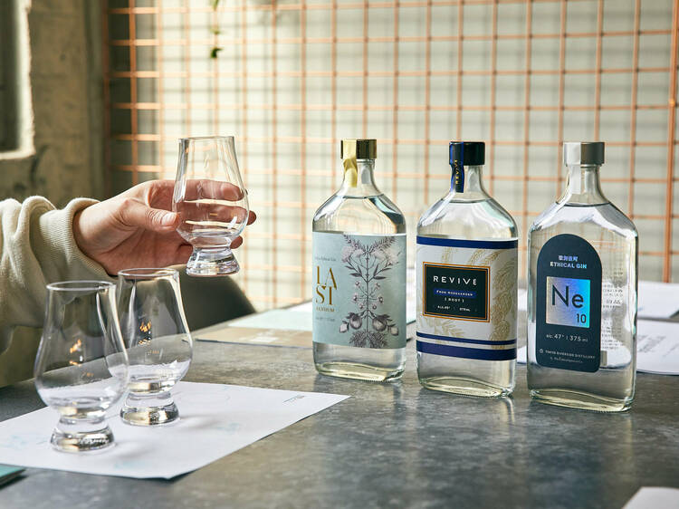 Taste sustainable gin at Tokyo Riverside Distillery
