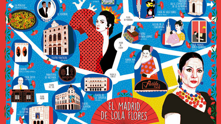 Mapa ilustrado Lola Flores