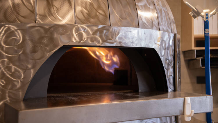 The pizza oven at Ribelle