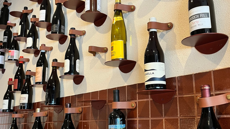 A wall of wines