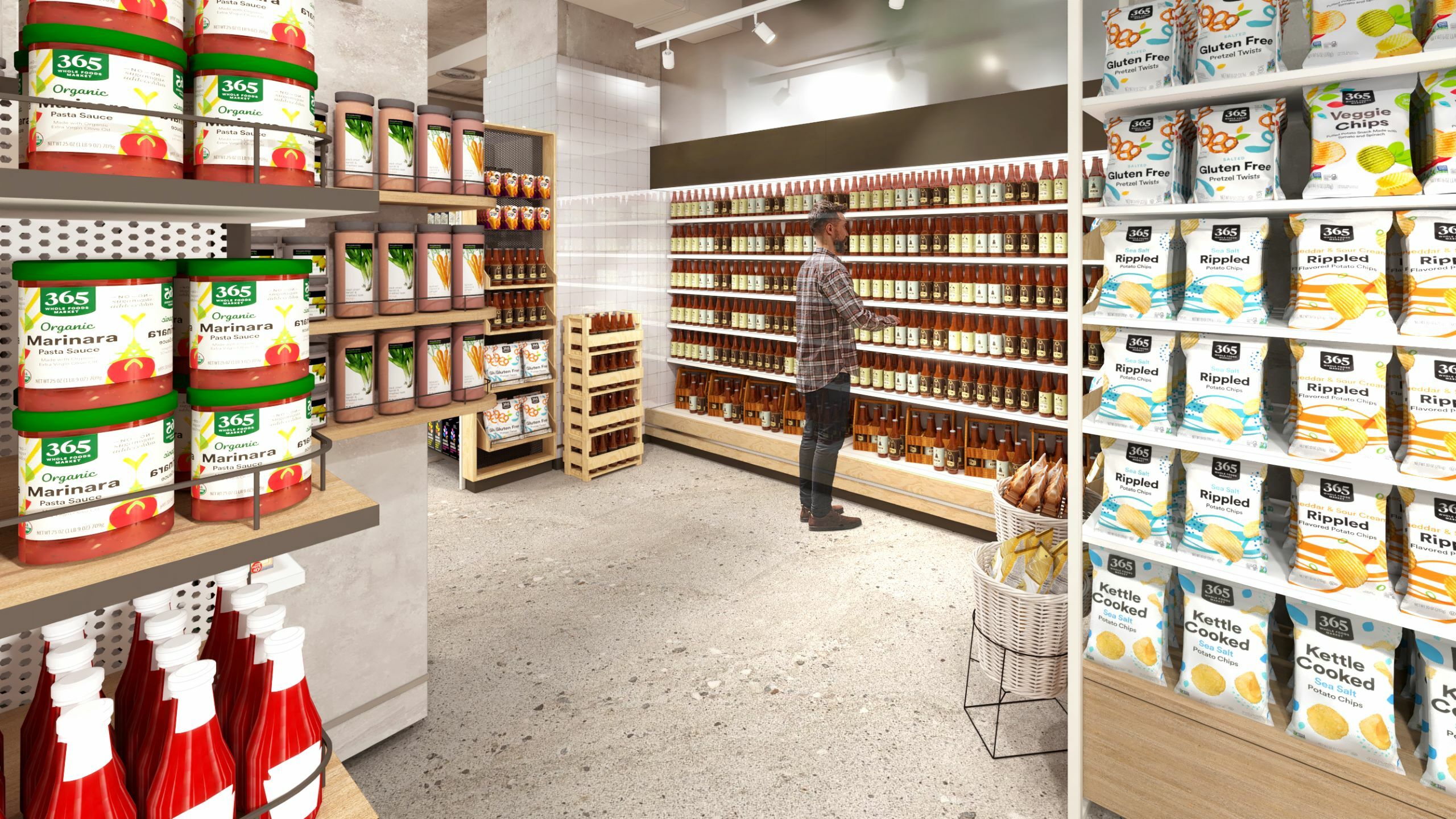 Whole Foods mini shop rendering