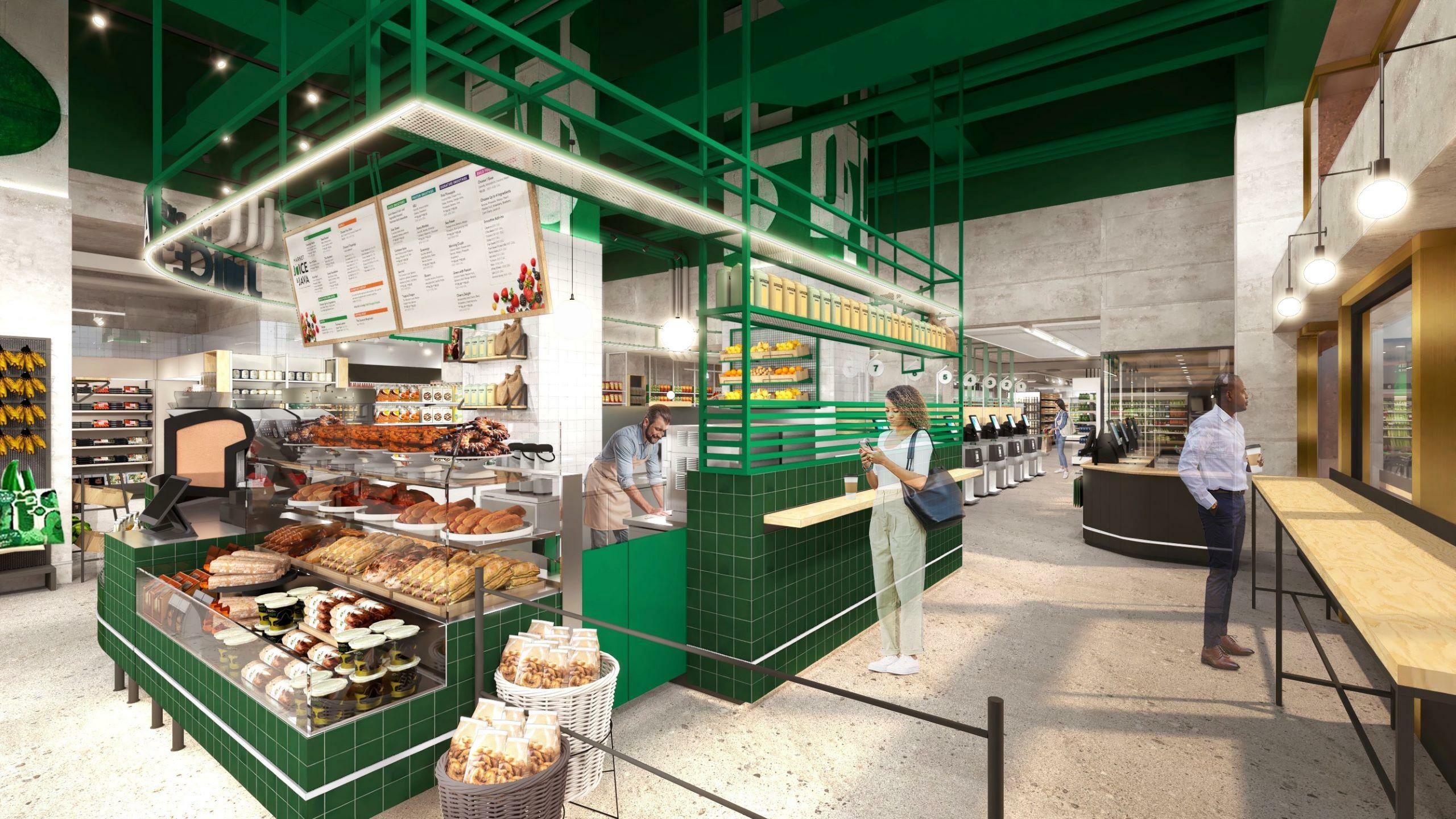 Whole Foods mini shop rendering