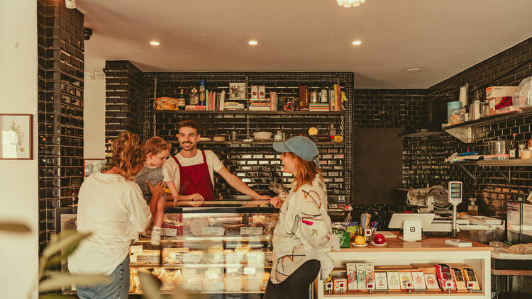 People at a deli counter