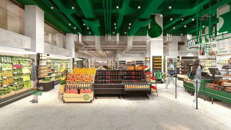 Whole Foods mini shop rendering