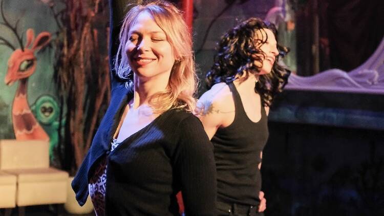 Stephanie Keaton and Maia Ramnath in Cats Eye Cabaret : The Slayer