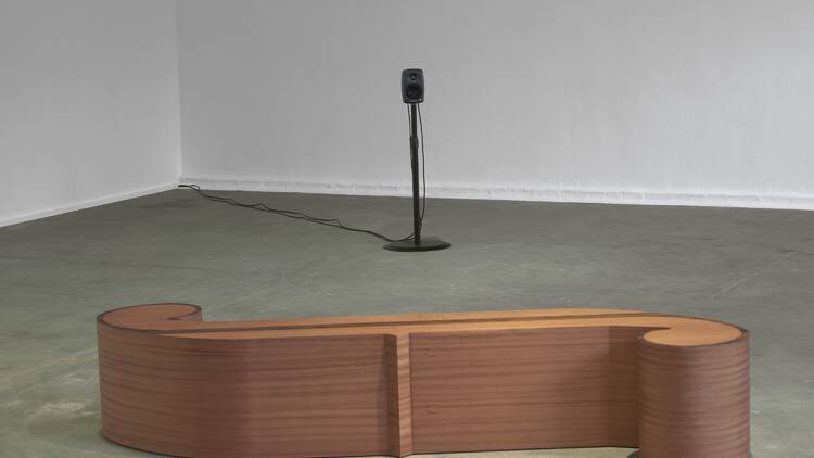 Joshua Leon, The Missing O and E (2024). Installation view. Commissioned and produced by Chisenhale Gallery, London. Photo: Andy Keate