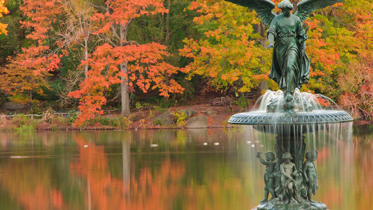 Fall at Bethesda Fountain in Central Park. New York City