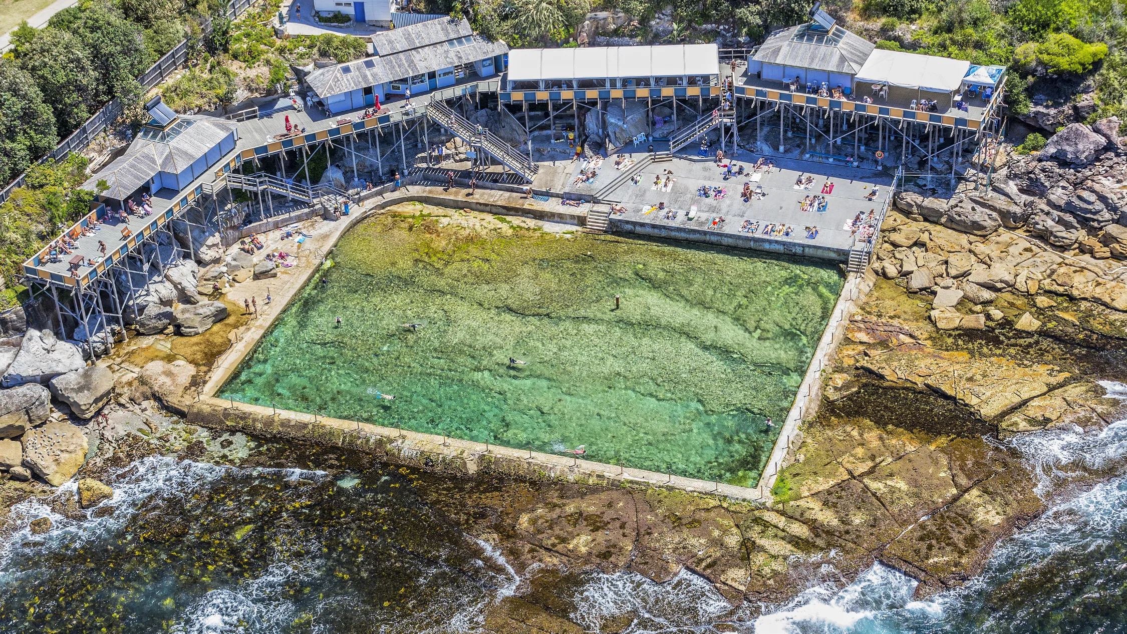 Wylies baths aerial shot