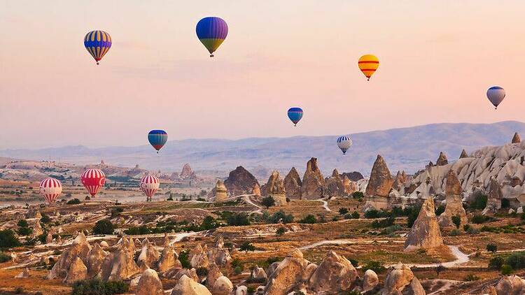 hot air balloons in Turkey