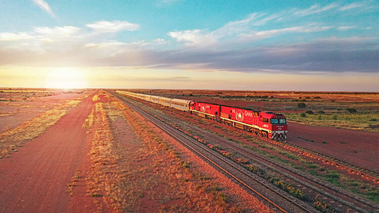 A train in the Outback