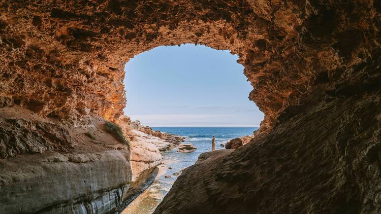 Cave looking out to the beach