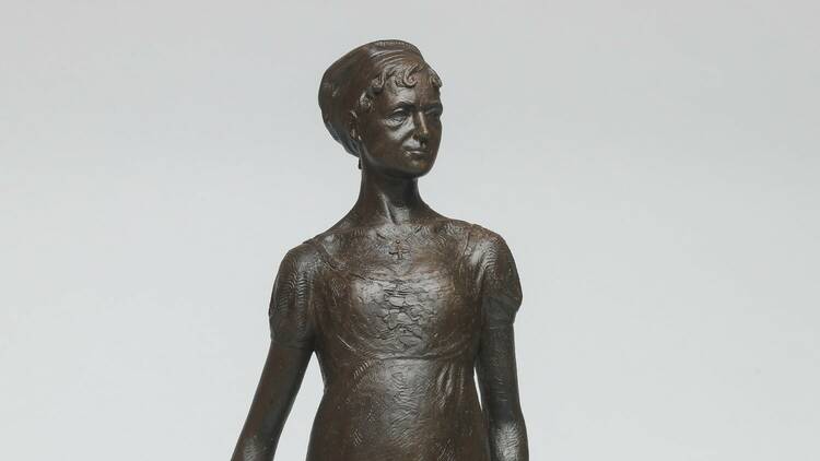 Maquette of planned Jane Austen statue at Winchester Cathedral