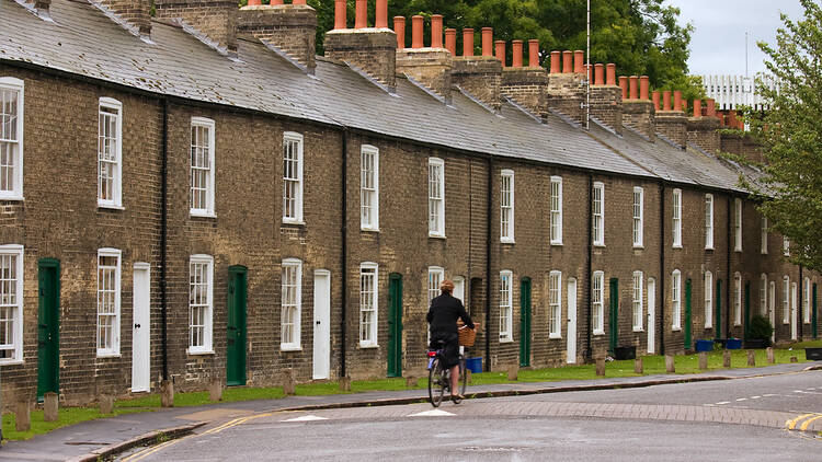 Row of houses in Cambridge, UK